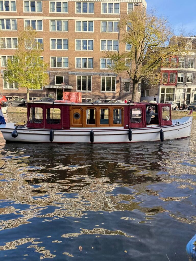 Amsterdam canal cruise on a boat